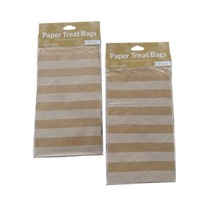 Creative Converting Kraft Striped Paper Treat Bags 7.75x4.5" 30 Count 071621